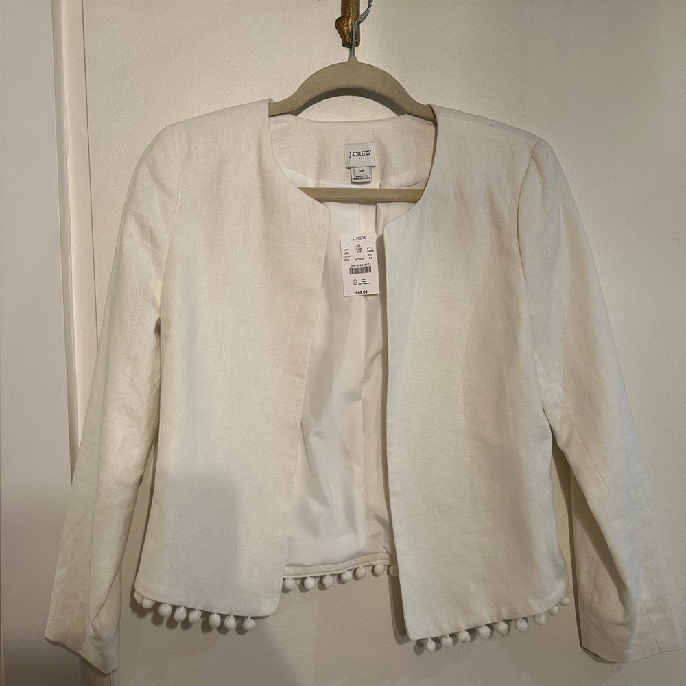 J Crew white blazer